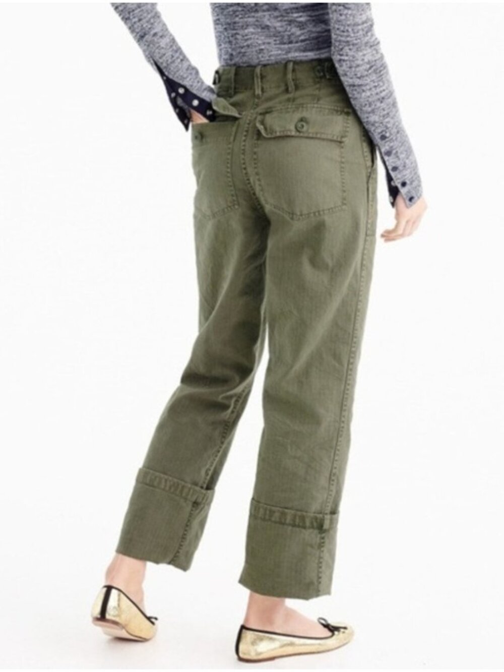 NWT J. Crew Foundry Pant Herring Spanish Moss - Picture 3 of 13